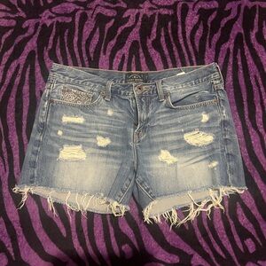 Lucky Brand Blue Distressed Jean Shorts